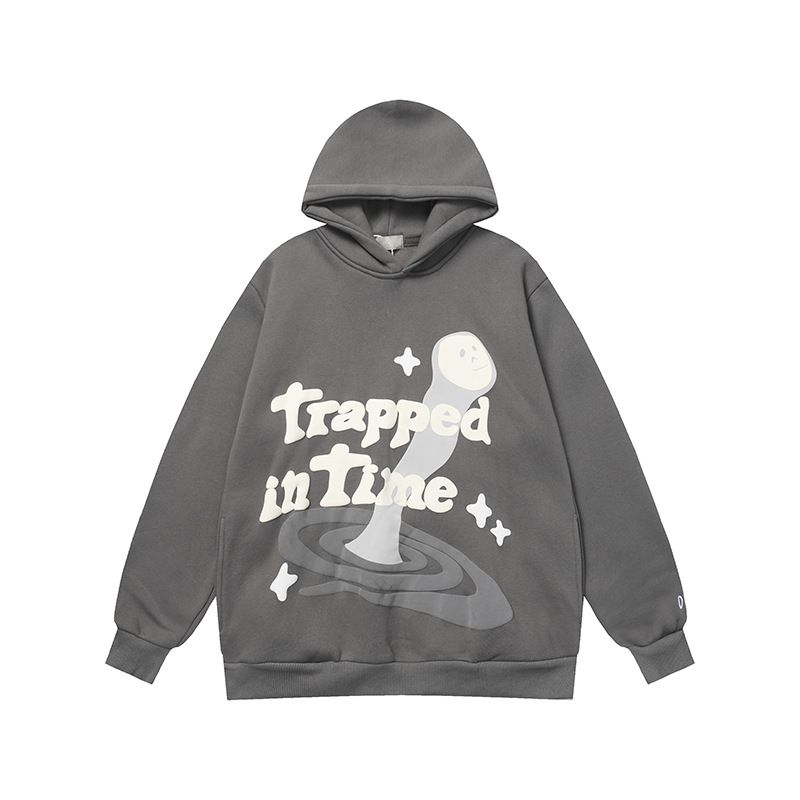 Abbigliamento da uomo Felpa con cappuccio da uomo allentata di nicchia scheletro maschile e femminile_voghion.com