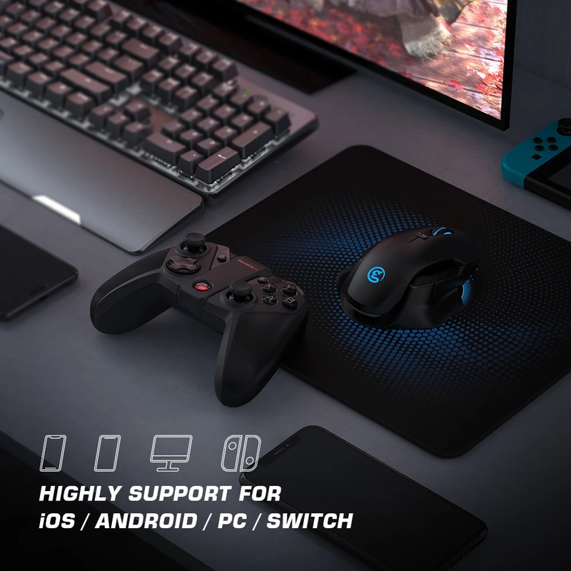 Controlador Bluetooth GameSir G4 Pro 2.4GHz sem fio Gamepad para Nintendo Switch Apple Arcade e MFi Game Xbox Cloud_voghion.com