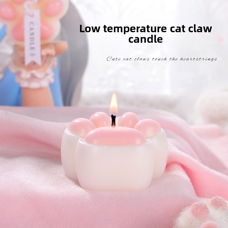 Candela profumata a forma di artiglio di gatto, bassa temperatura, 48 gradi, cera di soia, non danneggia la pelle._voghion.com