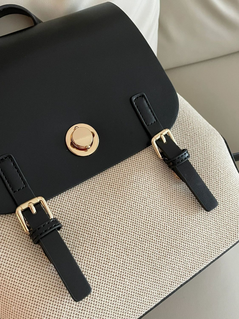 Zaino casual e versatile da donna 2024 estate nuova moda borsa a tracolla per pendolari semplice zaino in tela_voghion.com