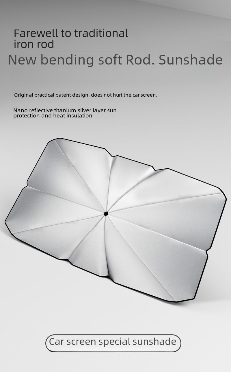 Parasolar auto parbriz față protecție solară auto izolație termică parasolar titan argintiu parasolar vară_voghion.com