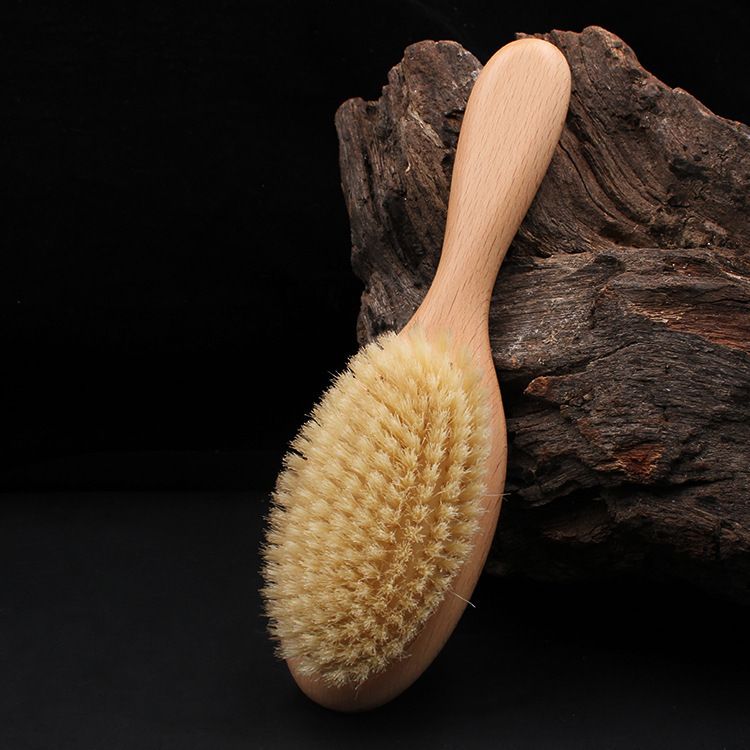 Straight Beech Wood Pig Mane Air Cushion Daily Use At Home, Large Board For Scalp Massage And Care, Airbag Comb_voghion.com