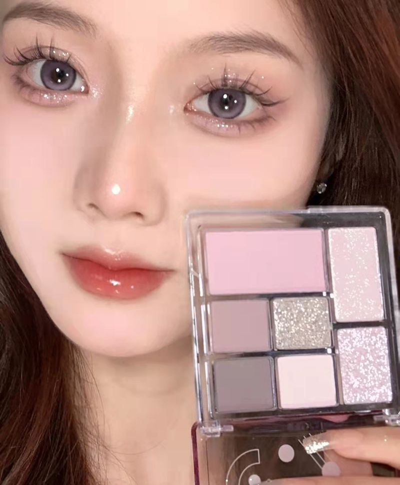 new transparent plate earth pearlescent matte color makeup beginner eye_voghion.com