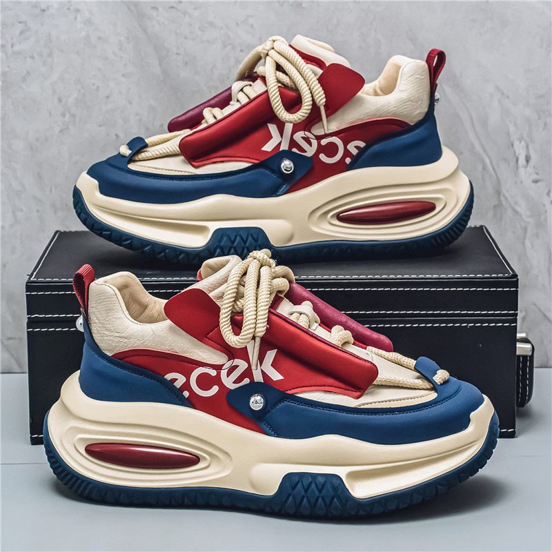 Scarpe da ginnastica alla moda da uomo in stile coreano, primavera e autunno 2025, con suola spessa, taglia grande45464748_voghion.com