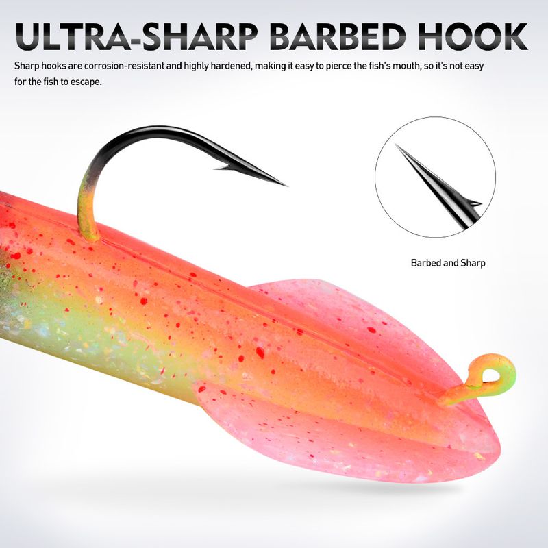 Squid Lure Bionic Luminous UV 13cm Built-in Lead Head Hook Soft Cuttlefish Octopus Bait_voghion.com