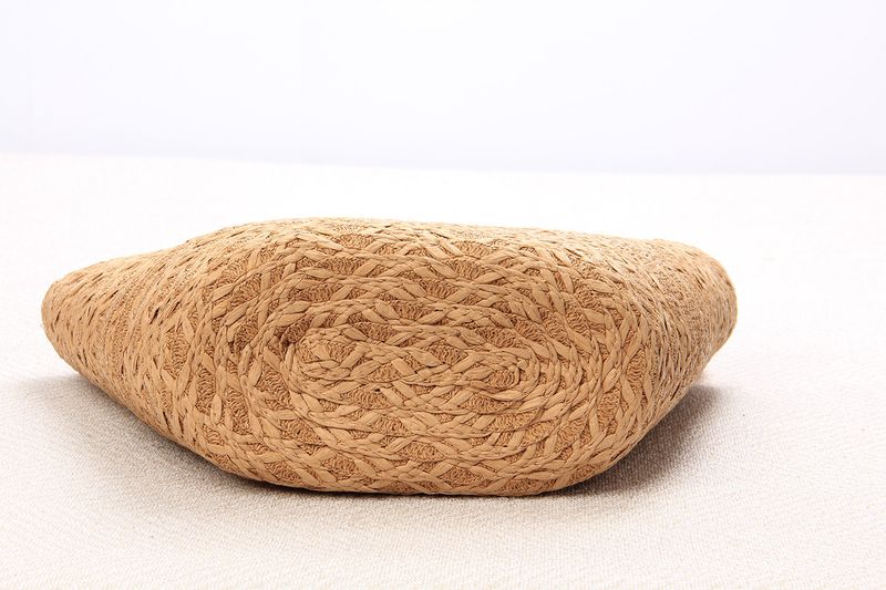 Borsa a mano di grande capacità, stile tote bag, alla moda, stile francese, da spiaggia e da spiaggia, in paglia, di alta qualità_voghion.com