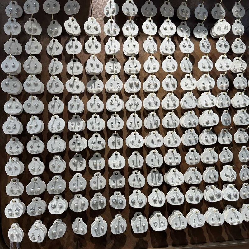 Orecchini in argento con aghi, accessori per il mercato notturno di Yiwu, gioielli per le donne_voghion.com