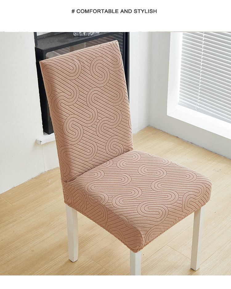 Elastische Jacquard-Stuhlhussen – strapazierfähige, vollflächige Schonbezüge für Esszimmer- und Bürostühle, knitterfreies, modernes Design, universelle Passform_voghion.com