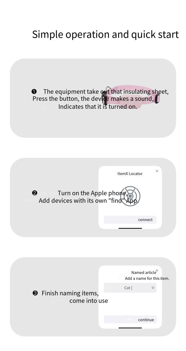 Find My Pet Locator collar Cat and dog anti-loss tracker Remote GPS for iOS_voghion.com