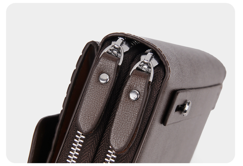 Vīriešu somas, jauna vīriešu sajūga soma, augstas klases, dubultā rāvējslēdzēja, lielas ietilpības soma vairāku karšu uzglabāšanai, vīriešu biznesa sajūga soma_voghion.com