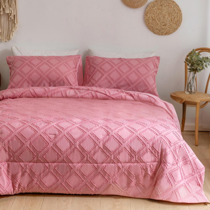 Boho Tufted Embroidery Duvet Cover Set Bedding Three Piece Set_voghion.com