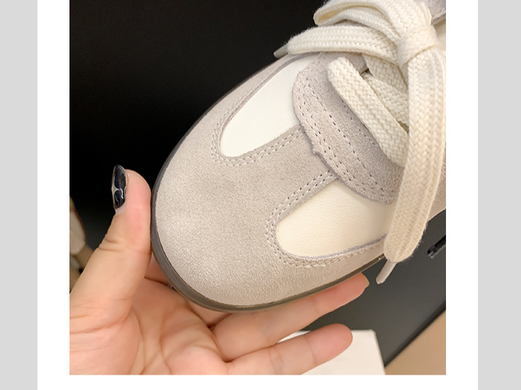 Scarpe da donna che aumentano l'altezza, in vera pelle, piccole dimensioni, retrò, abbinate ai colori, versatili, casual, stile Forrest Gump, con doppi lacci, sneakers casual_voghion.com