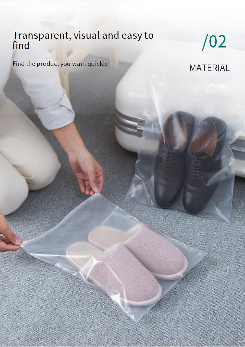 Doorzichtige opbergzakken voor schoenen - Waterdichte en stofdichte reisschoenenhoezen met rits (transparant en verzegeld, ideaal voor sneakers en nette schoenen)_voghion.com