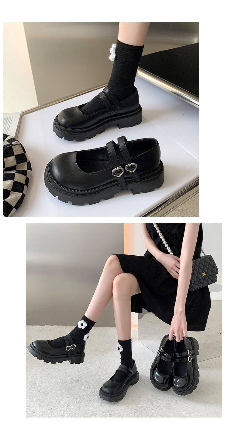 Kleine Lederschuhe für Damen 2025-1 Neuer Stil Britische dicke Sohlen Süße und coole japanische Einzelschuhe_voghion.com