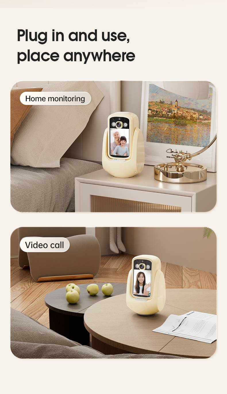 Two-way Visual Video Camera With Voice Call, One-touch Call, Home Night Vision WiFi Surveillance Camera_voghion.com