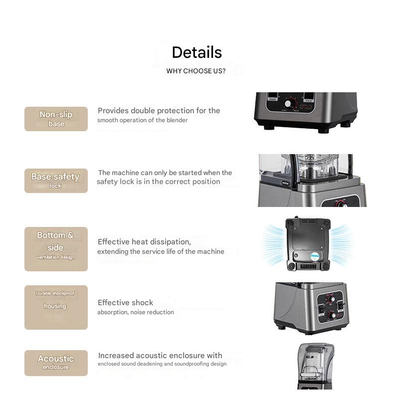 AgileLife Household Blender All-Copper Motor Commercial Multi-Function Soymilk Maker Fruit And Vegetable Blender_voghion.com