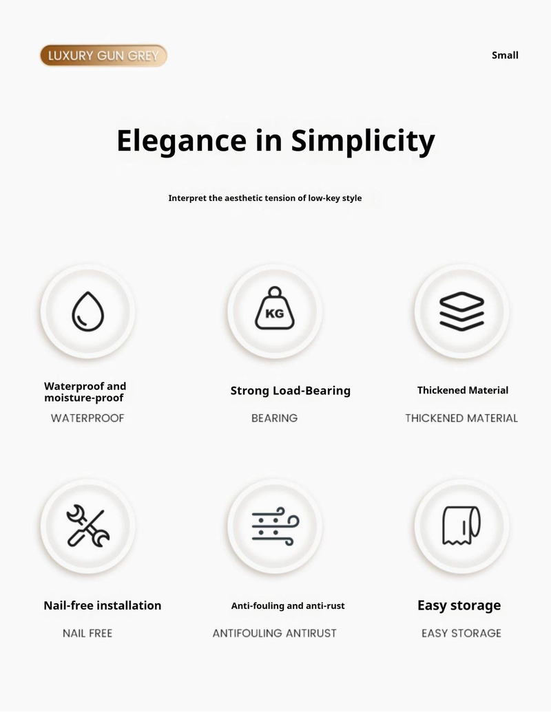 Portarrollos de papel higiénico de doble capa con soporte para teléfono, organizador de papel higiénico de pared, moderno dispensador de papel de aluminio_voghion.com