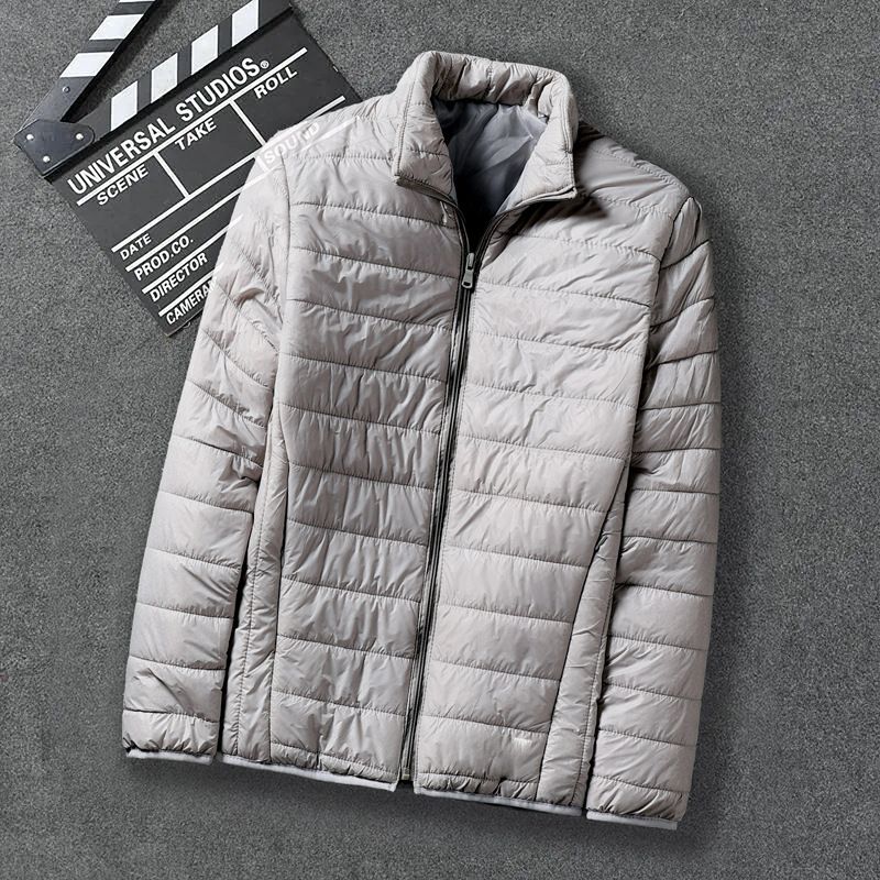 Men's Slim-Fit Hooded Short Puffer Jacket – Premium Cotton Fill, 12 Sophisticated Colors (Zippered Pockets, Modern Minimalist Style)_voghion.com