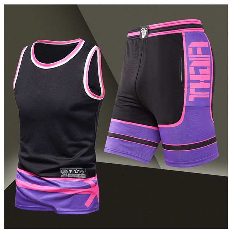 Sportpak Heren zomer hardloopkleding snel drogend T-shirt met korte mouwen Losse ijszijde speel trainingskleding Europees en Amerikaans stijl pak_voghion.com