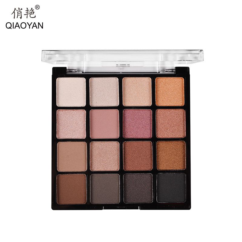 Pretty 16-Color Peach Blossom Pearlescent Palette Earth Color Matte Nude Makeup Beginner Not Easy To Smudge Eyeshadow_voghion.com