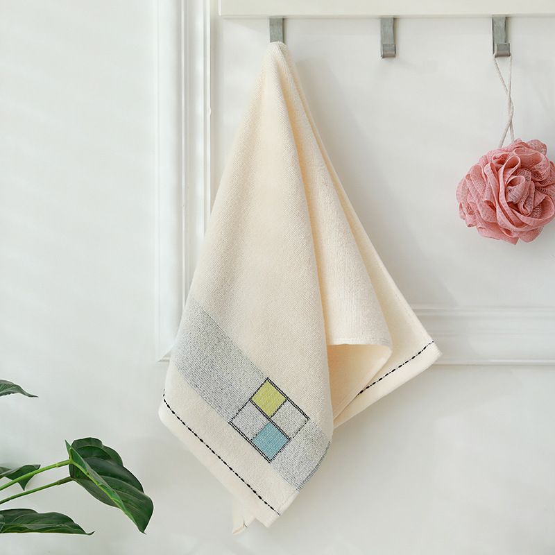 Serviettes en carrés de pur coton, douces et absorbantes pour adultes, serviettes d'hôtel brodées pour couples_voghion.com