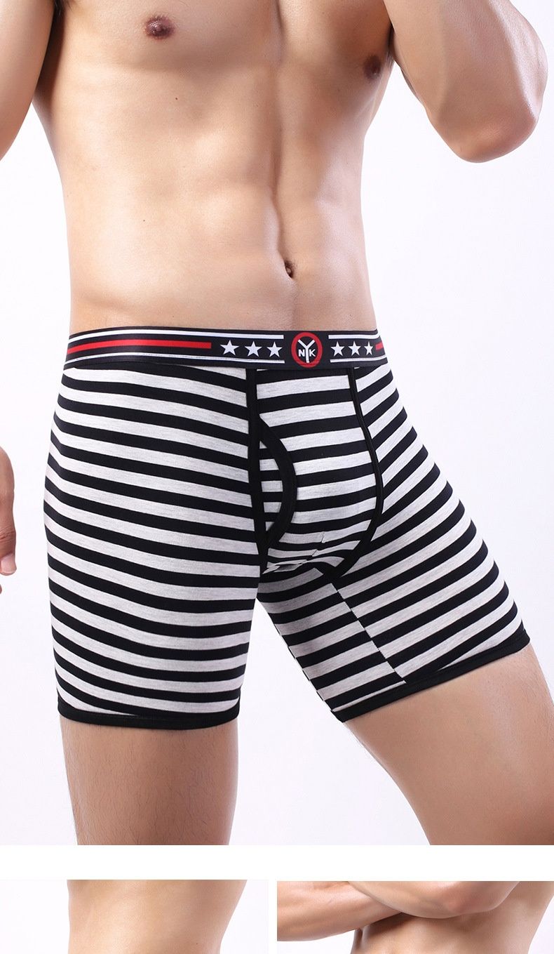 Saldi LuvBox: biancheria intima da uomo in cotone, apertura frontale, boxer lunghi, vita bassa, comodi pantaloni da ragazzo, taglia 5/10_voghion.com