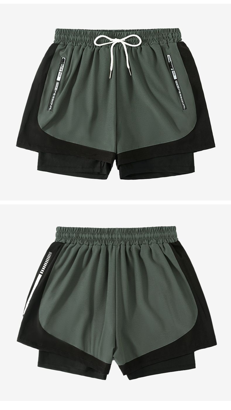 Neue Double Baggy Anti-Peinlichkeits-Sportshorts für Herren am Strand_voghion.com