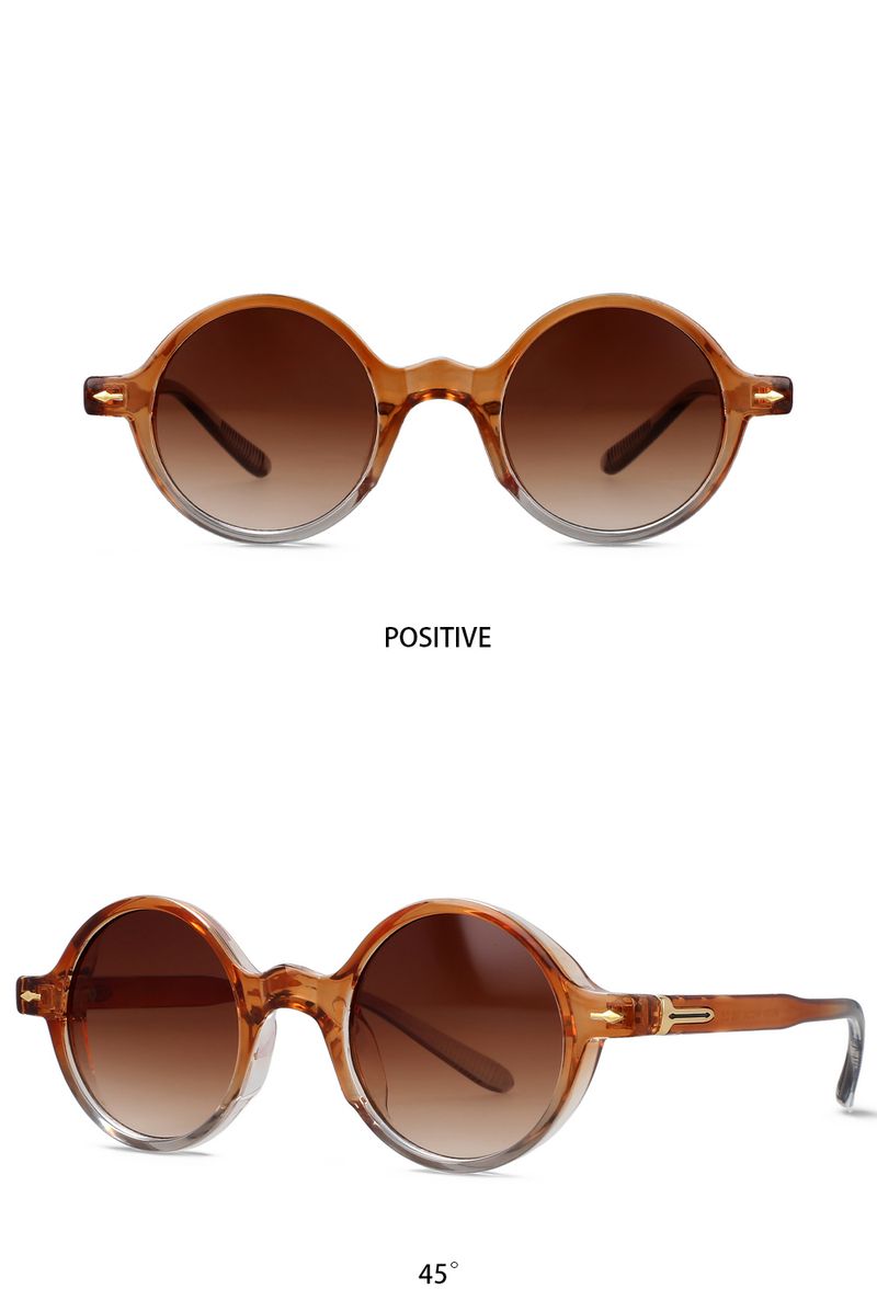 56679 Women Brand Design Retro Sunglasses Fashion Gradient Color Small Size Round Outdoors Sunshade Mirror Uv400_voghion.com