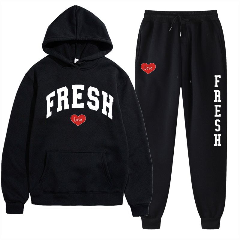 Felpa con cappuccio stampata alla moda taglie forti, in pile, calda, autunno inverno, casual, sportiva, da donna_voghion.com