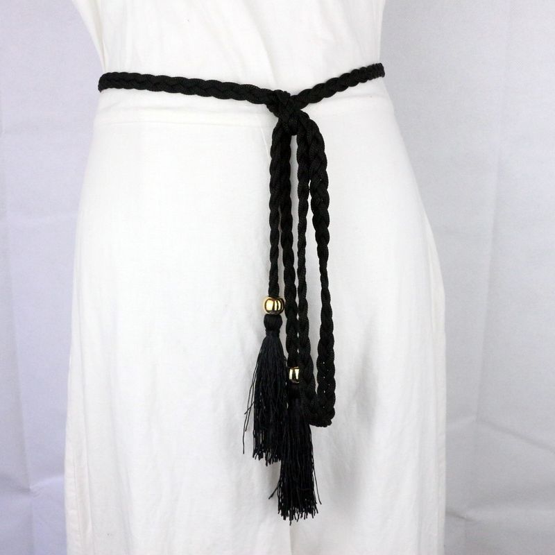 Chaîne de taille en corde métallique avec pompon, tendance, polyvalente et sexy, fine, pour femme, idéale pour décorer une robe_voghion.com