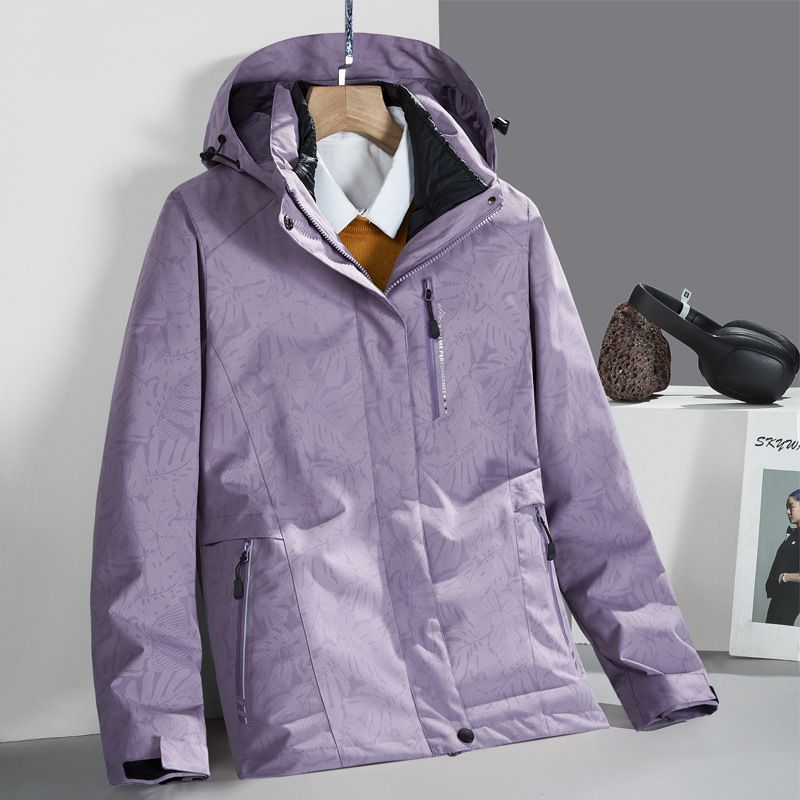 Winter Men And Women Yurong Soft Shell Two-Piece Set Couple Fleece Thickened Coat Outdoor Skiing Mountaineering Jacket_voghion.com