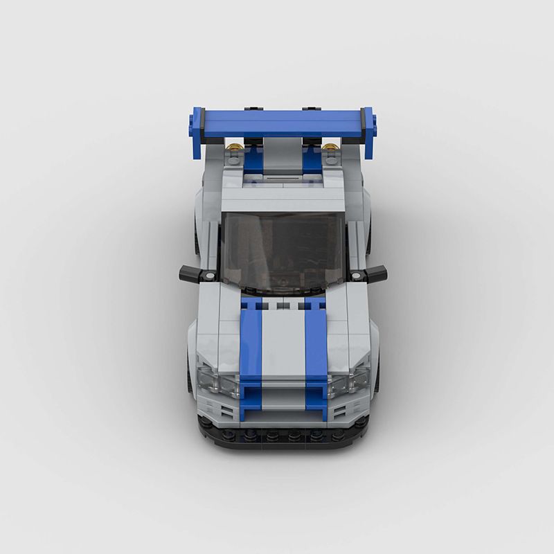 GTR Racing Car R34 MOC Small Particles Educational Building Blocks For Children Cross-Border_voghion.com