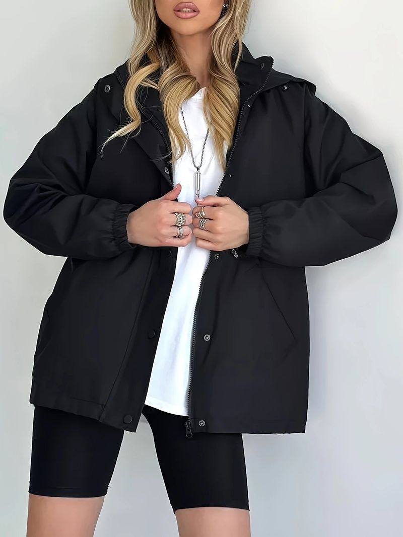 2025 Women's Autumn New Waterproof Jacket Slim Fit Trench Coat Windproof Parka_voghion.com