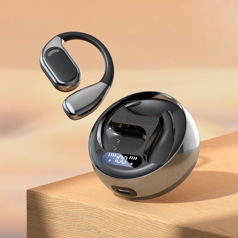 Chengruida M76 Cuffie Bluetooth sportive aperte con conduzione ossea e gancio auricolare wireless_voghion.com