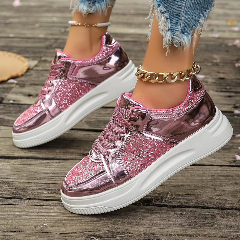 Spring and Autumn New Cool Plate Fashion Casual Large Women's Lace up Thick Bottom Casual Shoes in Stock Le Fu Shoes_voghion.com