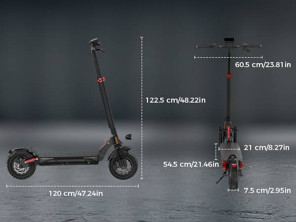 isinwheel T4 Elektroroller mit ABE-Zertifizierung, 1000 W 48 V 12,5 Ah Akku, 10 Zoll Offroad-Scooter für Erwachsene mit App-Steuerung_voghion.com