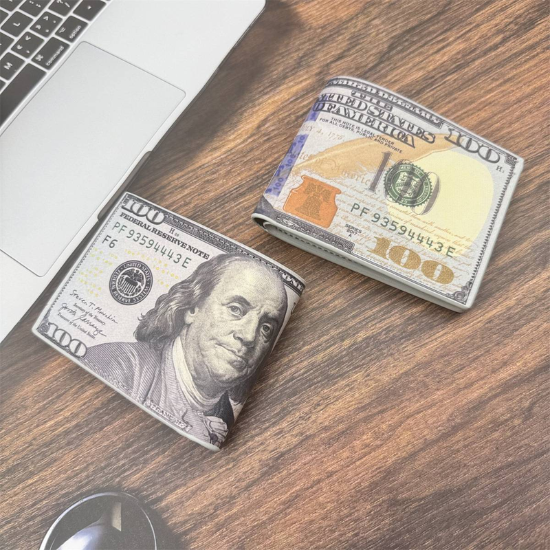 Cross-border New Men's Dollar Wallet Large-capacity Retro Printed Dollars Creative Wallet Explosive Goods In Stock._voghion.com