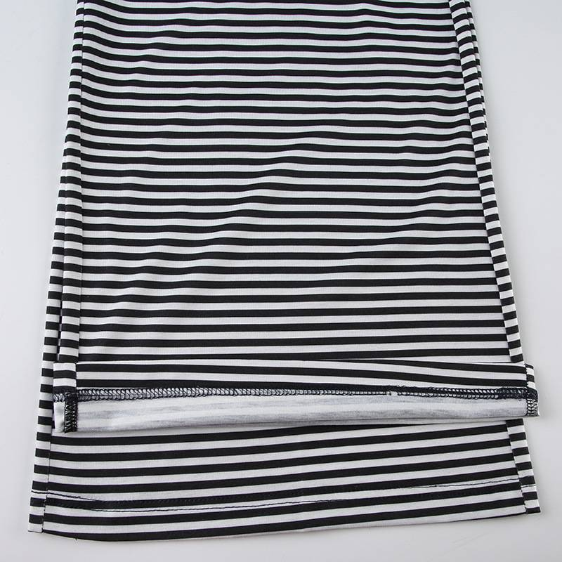 Lässige Streifen Niedrige Taille Baggy Jogginghose Kordelzug Elastische Hose Frauen Beiläufige Lose Gerade Bein Hosen Sommer Streetwear_voghion.com