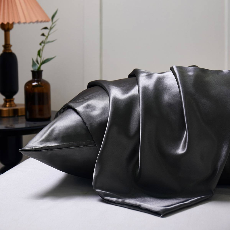 Satin-Kissenbezüge in voller Größe, ähnlich wie Seidenkissenbezüge, 2er-Pack, Kissenbezug für schlafende Frauen mit Hotelverschluss_voghion.com