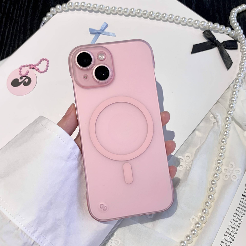Coques et étuis pour iPhone 16, étui pour téléphone portable, film magnétique sans cadre givré, étui pour téléphone portable 12, étui au toucher peau 13_voghion.com