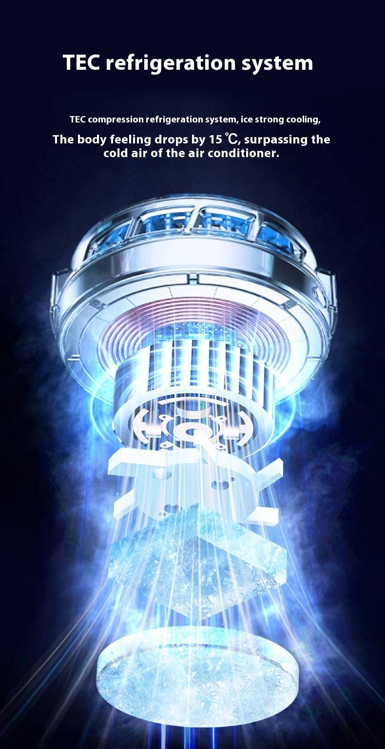 USB Rechargeable Handheld & Desktop Fan - Semiconductor Cooling, Foldable & No-Blade Design (2024 Upgraded)_voghion.com