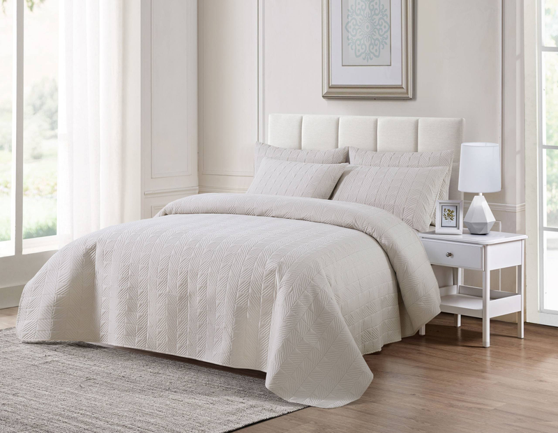 CG36 Bettbezug-Set mit geraden Kanten, quadratisch, geeignet für Schlafzimmer und Wohnzimmer (1 x Tagesdecke + 2 x Kissenbezüge, ohne Bettdecken- oder Kissenkern)_voghion.com