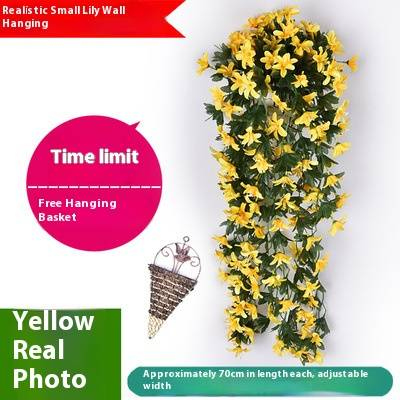 Guirlanda de hera artificial para decoração de cesta suspensa - videira artificial realista com folhas para parede interna, sala de estar, casamento, festa (inclui cesta suspensa)_voghion.com