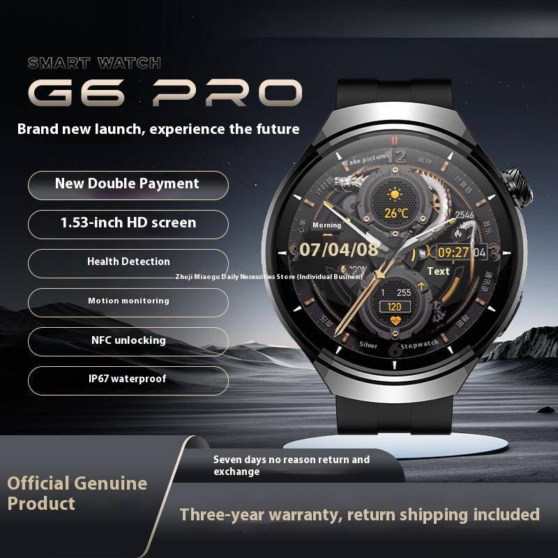 G6Pro Extraordinary Planet Smartwatch Sports Mode Make And Receive Calls NFC Door Opening Offline Payment Health Monitoring_voghion.com