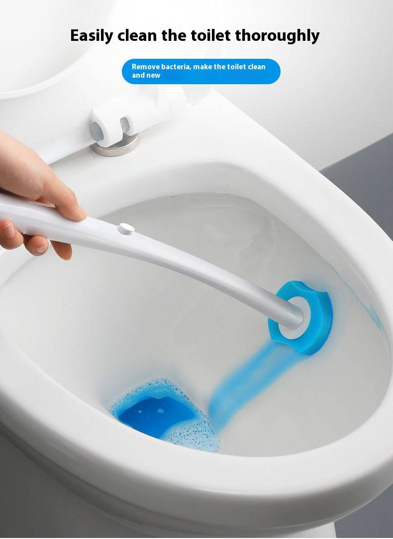 Einweg-Toilettenbürstenset – 8er-Pack austauschbare Köpfe mit langem Griff (hygienisch, spritzwassergeschützt, an der Wand montierbar) – Ozeanblau / Zitronengelb / Lavendel_voghion.com