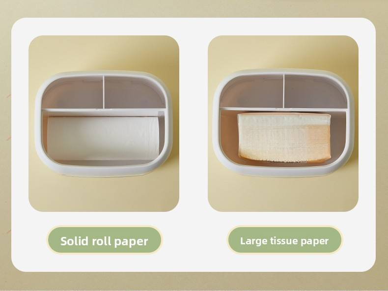Hochwertige Mehrzweck-Taschentuchbox – Eleganter Schreibtisch-Organizer für Zuhause, Büro und Auto, für Taschentücher und kleine Utensilien (Luxusweiß/Luxusgrau)_voghion.com