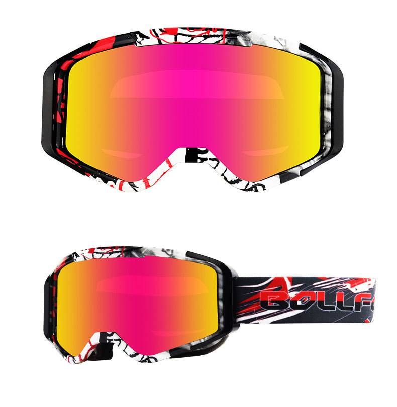 Motorbrillen voor volwassenen – UV-bescherming, anticondens, verwisselbare lenzen – Offroad, motorcross, ATV-rijden – Lichtgewicht en duurzaam PC-frame_voghion.com