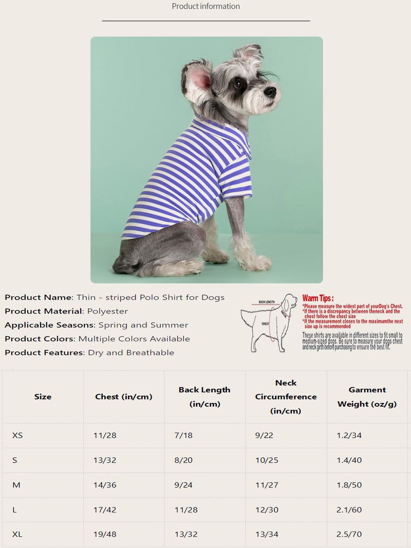 Dog Clothes New Summer Striped Two Legged Teddy Bichon Pomeranian French Bulldog Cat Clothes Thin Pet Clothes_voghion.com