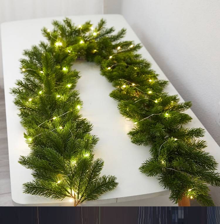 Frosted Christmas Garland With Realistic Snow Flocking – Premium Faux Pine Vine For Doorway, Mantel & Retail Display Decorations_voghion.com