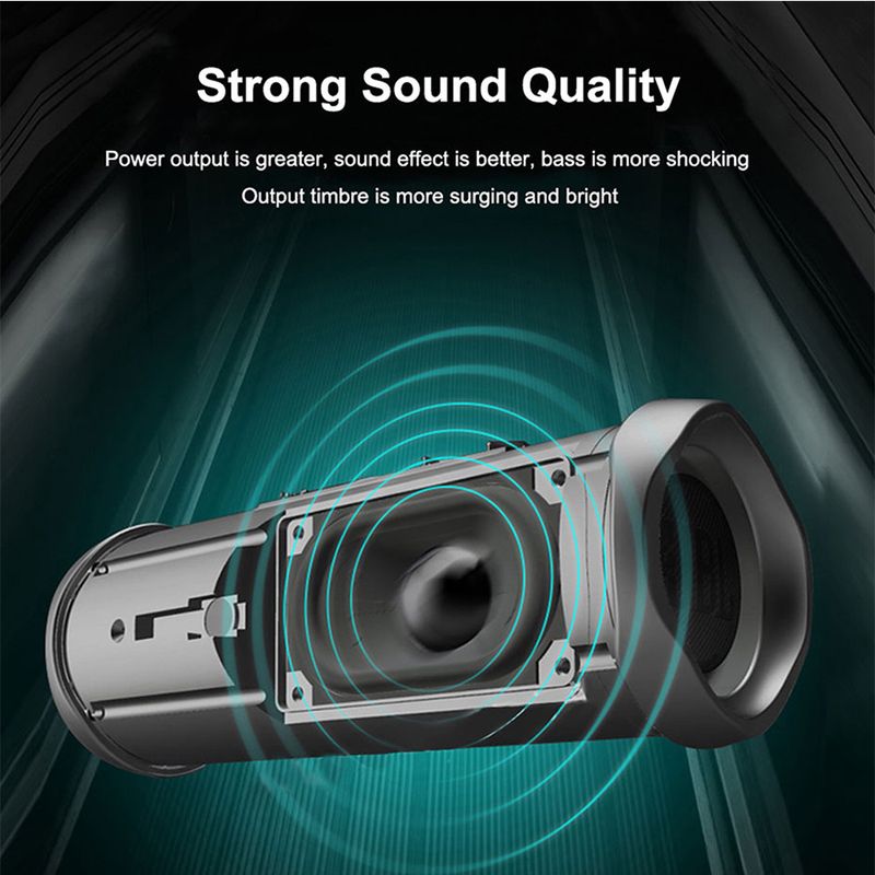 Subwoofer portatile Bluetooth per esterni multifunzionale IPX6 impermeabile Home Theater wireless con doppio altoparlante TWS Sound System_voghion.com